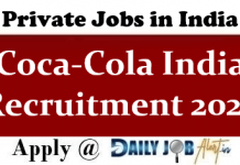 Coca-Cola India Recruitment 2022