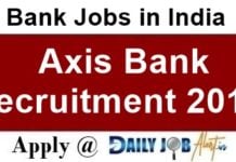 Axis Bank Recruitment 2019