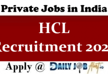 HCL Recruitment 2022 : Apply For Various Jobs in HCL Company. HCL Recruitment 2022