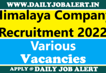 Himalaya Company Recruitment 2022 – Apply Online