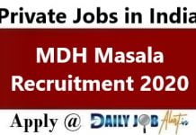 MDH Masala Recruitment 2022 – Apply Online For various posts. MDH Masala Recruitment 2020