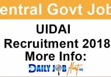 UIDAI Recruitment 2018 – Apply Online for Private Secretary , Steno Jobs. UIDAI Recruitment 2018