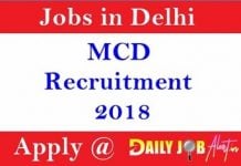 MCD Recruitment 2018