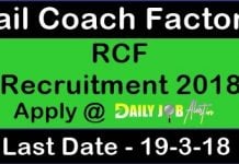 RCF Recruitment 2018 For 195 Apprentice Posts – www.rcf.indianrailways.gov.in RCF Recruitment 2018