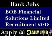 BOB Financial Solutions Limited Recruitment 2018 : Apply For 590 Posts BOB Financial Solutions Limited Recruitment 2018