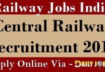 Central Railway Recruitment 2018 – Apply Online for 1396 Technician, Supervisor, Ticket Collector, Artisan, Clerk, Steno Posts Central Railway Recruitment 2018