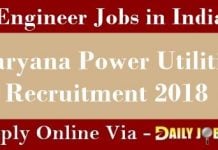 Haryana Power Utilities Recruitment 2018 : Apply For 105 Assistant Engineer Posts Haryana Power Utilities Recruitment 2018