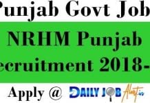 NRHM Punjab Recruitment 2018-19 : Apply Online for 917 Ayurvedic Officer, ANM, Staff Nurse & other Posts at pbhealth.gov.in NRHM Punjab Recruitment 2018-19
