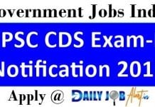 UPSC CDS Exam-II Notification 2018 : Apply online for 414 Defence Services Posts UPSC CDS Exam-II Notification 2018
