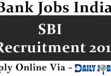 SBI Recruitment 2018