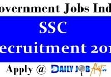 SSC Recruitment 2018 : Apply Online For 54956 Constable (GD), Rifleman (GD) Posts SSC Recruitment 2018