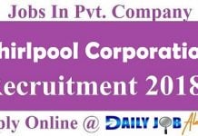 Whirlpool Corporation Recruitment 2020 – Apply Online for various posts Whirlpool Corporation Recruitment 2018