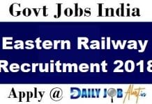 Eastern Railway Recruitment 2018 – Apply Online For 2907 ACT Apprentices Posts Eastern Railway Recruitment 2018