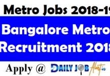 BMRCL Recruitment 2018 – Apply Online for Section Engineer posts BMRCL Recruitment 2018