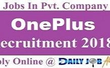 OnePlus Recruitment 2018 – Apply Online For Various Posts