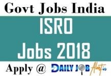 ISRO Recruitment 2018