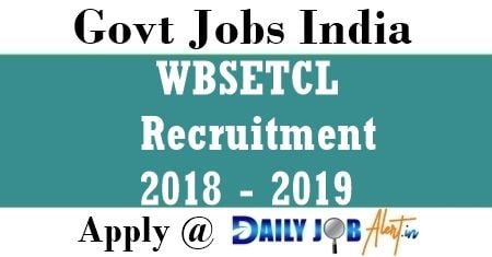 WBSETCL Recruitment 2018 - 2019