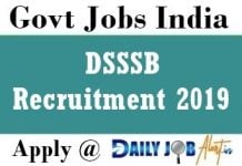 DSSSB Recruitment 2019