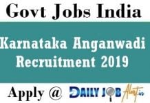 Karnataka Anganwadi Recruitment 2019