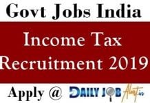 Income Tax Recruitment 2019 – Apply 35 various posts www.incometaxindia.gov.in Income Tax Recruitment 2019
