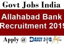 Allahabad Bank Recruitment 2019 Apply Online 92 Security Officer, Company Secretary, Financial Analyst Posts www.allahabadbank.in Allahabad Bank Recruitment 2019