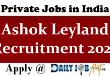 Ashok Leyland Recruitment 2022