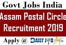 Assam Postal Circle Recruitment 2019