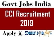 CCI Recruitment 2019 Apply Online 19 Manager, Officer, Accounts Officer Posts cciltd.in CCI Recruitment 2019