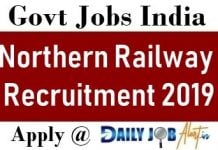 Northern Railway Recruitment 2019
