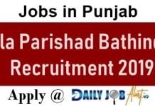 Zila Parishad Bathinda Recruitment 2019 Apply District Accountant, Cluster Coordinator & MIS Posts www.bathinda.nic.in Zila Parishad Bathinda Recruitment 2019