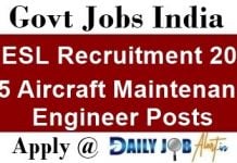 AIESL Recruitment 2019 Apply 125 Aircraft Maintenance Engineer Posts www.airindia.in AIESL Recruitment 2019