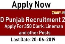 PWD Punjab Recruitment 2019