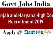 Punjab Haryana High Court Recruitment 2019 Apply 08 Punjab Superior Judicial Service Posts highcourtchd.gov.in Punjab Haryana High Court Recruitment 2019