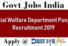 Social Welfare Department Punjab Recruitment 2019 Apply Officers Posts www.mansa.nic.in Social Welfare Department Punjab Recruitment 2019
