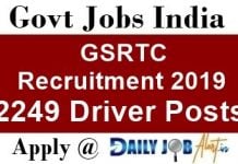 GSRTC Recruitment 2019