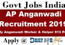 AP Anganwadi Recruitment 2019 Apply for 513 Anganwadi Worker & Helper Posts www.ananthapuramu.ap.gov.in AP Anganwadi Recruitment 2019