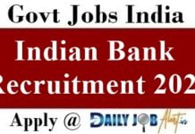 Indian Bank Recruitment 2020 Apply Online 138 Specialist Officers Posts www.indianbank.in Indian Bank Recruitment 2020