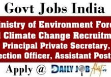 MOEF Chandigarh recruitment 2020