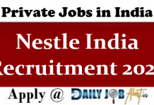 Nestle India Recruitment 2022