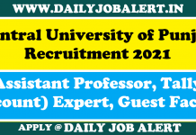 CUPB Recruitment 2021 – Apply Online for 66 Teaching and Non-teaching Posts @cup.edu.in CUPB Recruitment 2021