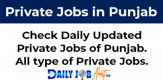 Private Jobs in Punjab 2021