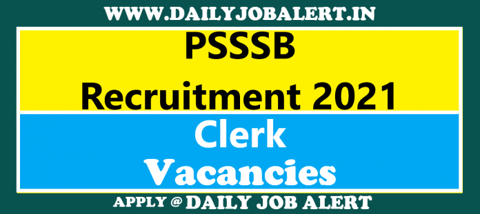 PSSSB Recruitment 2021 PSSSB Recruitment 2021