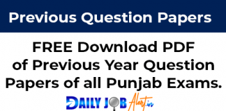 Punjab Exams Previous Question Papers