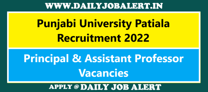 Punjabi University Patiala Recruitment 2022