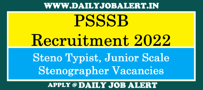 PSSSB Recruitment 2022