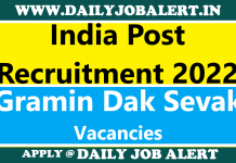 India Post Recruitment 2022 – Apply Online for 38,926 Gramin Dak Sevak Posts India Post Recruitment 2022