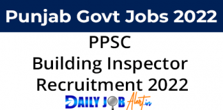 PPSC Building Inspector Recruitment 2022