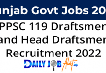 PPSC Draftsmen Recruitment 2022 Apply Online for 119 Posts of Draftsmen and Head Draftsmen PPSC Draftsmen Recruitment 2022