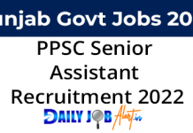 PPSC Senior Assistant Recruitment 2022 Apply Online For 198 Senior Assistant Group B Posts PPSC Senior Assistant Recruitment 2022