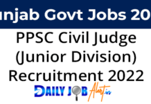 PPSC Civil Judge Recruitment 2022 – Apply Online 159 Civil Judge (Junior Division) Posts www.ppsc.gov.in PPSC Civil Judge Recruitment 2022